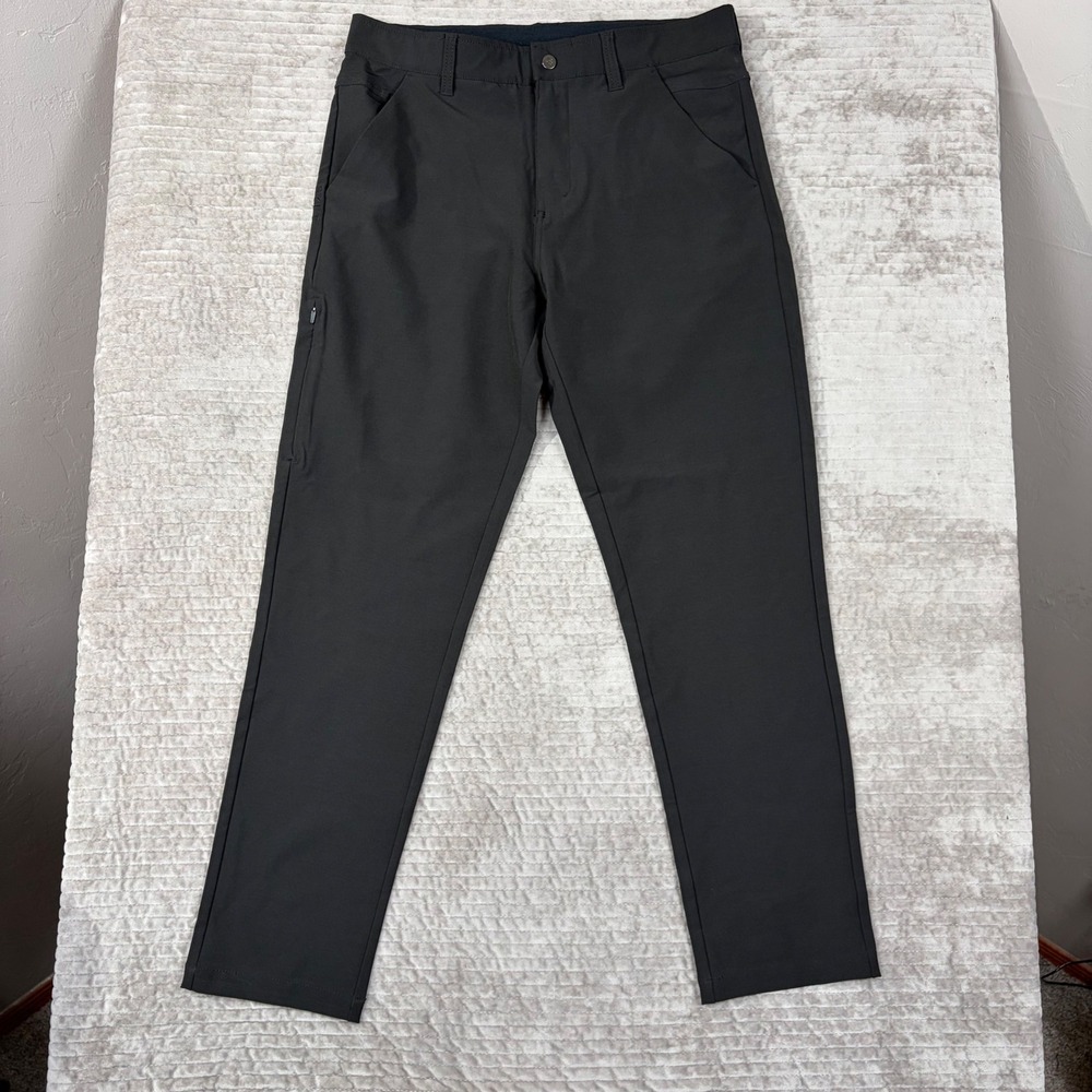 BYLT Premium Basics Kinetic Pant 34 Black Performance Stretch Chino Trousers